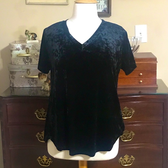 Amaryllis Crushed Velvet Hi-Low Shi… - Picture 2 of 3